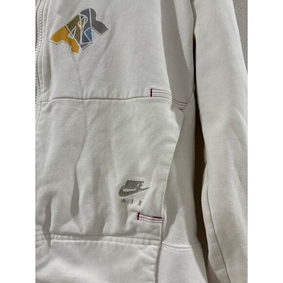 Nike Air Jacket Womens Athletic Hoodie White Size Large multicolor logo letters - Picture 3 of 9
